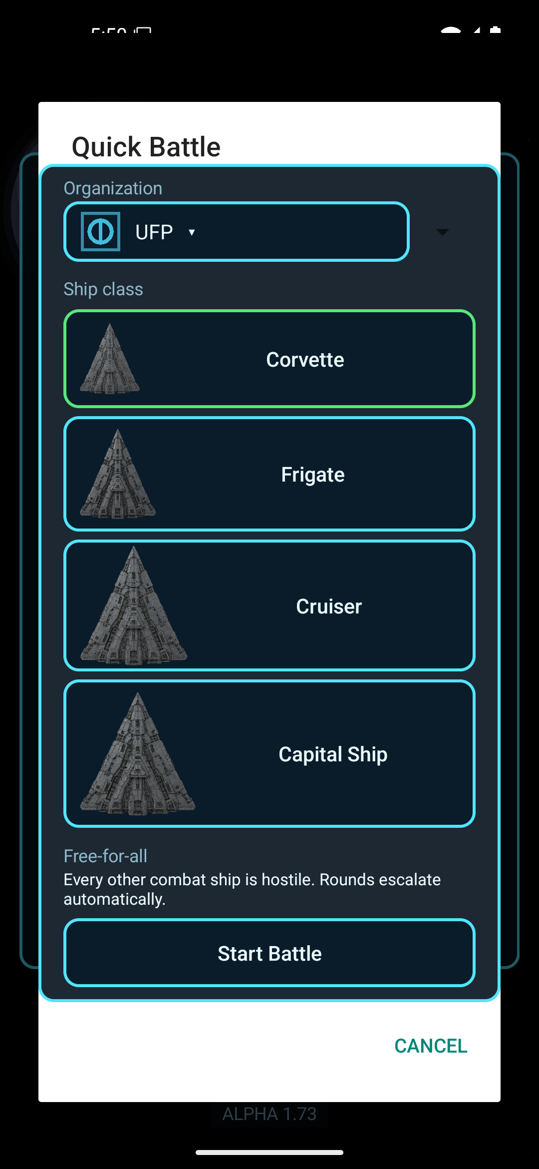 UFP insignia cropped from the actual game organization selector